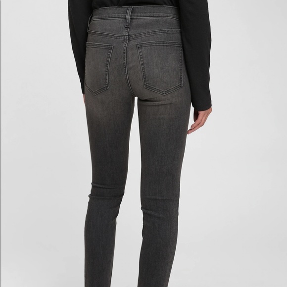 GAP🧸 sz 14 16 = 33 T Mid Rise True Skinny Jeans w/ washwell!NWT charcoal gray - Picture 8 of 12